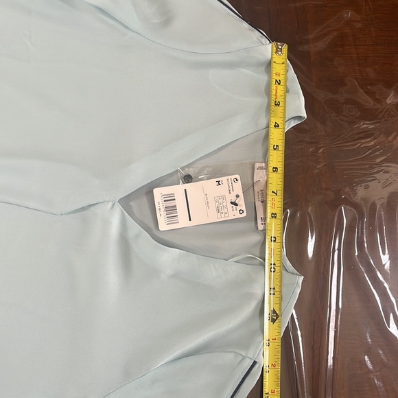 MANGO Light Blue Crewneck Blouse Size M - Picture 5 of 13